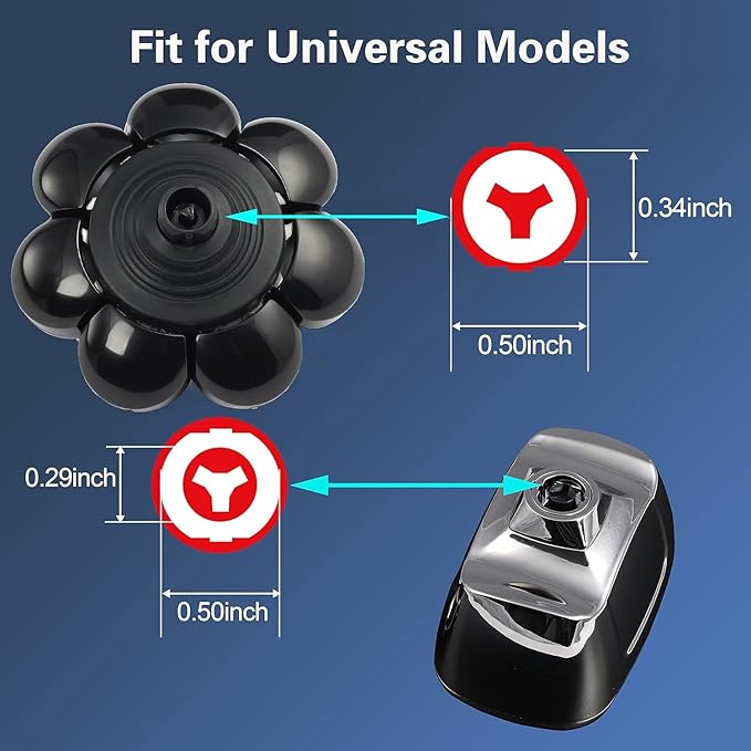7 Blades Magnetic Head Shaver Replacement Heads Double Ring Waterproof Rotary Razor Blades for Bald Men Compatible with Freebird wyklaus shpavver (Black)