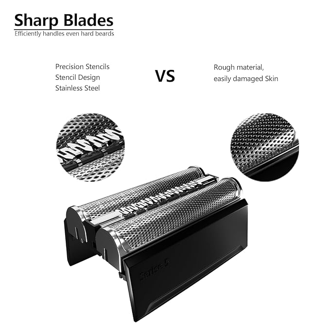 52B - Series 5 Electric Shaver Replacement Head Compatible with Braun Series 5 Electric Razors, 52B Blades for Braun S5 Replacement Head for 5020, 5020S, 5030, 5030S