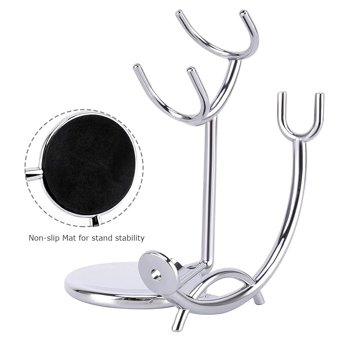 SANWA Grooming Shaving Kit for Men,Shaving Razor and Brush Stand with Stainless Steel Shaving Soap Bowl
