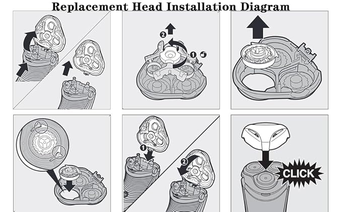 New Upgrade Sh60 Replacement Head sharper Compatible with Philips Norelco 6000 Replacement Blades for Norelco Series 6000 Replacement Heads for Philips Series 6000 Shaver S6810/82, S6850/85, S6880/81,