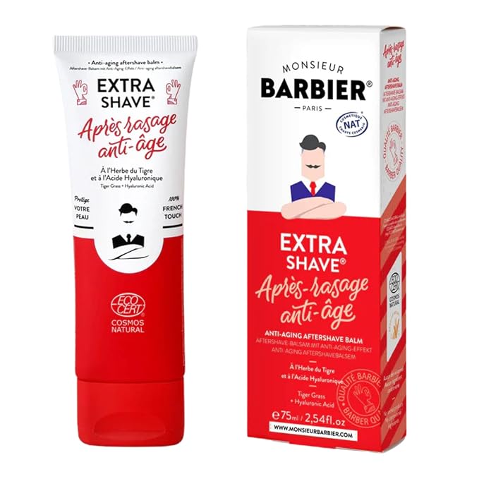 Anti Aging Aftershave Balm | Moisturizing & Nourishing for Beards Daily Hyaluronic Acid Soothes Face After Shaving Eliminates Razor Burn for Smooth Finish Vegan Made in France 75ml