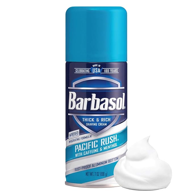 Barbasol Pacific Rush Thick and Rich Shaving Cream, 7 Ounce, Pack of 6