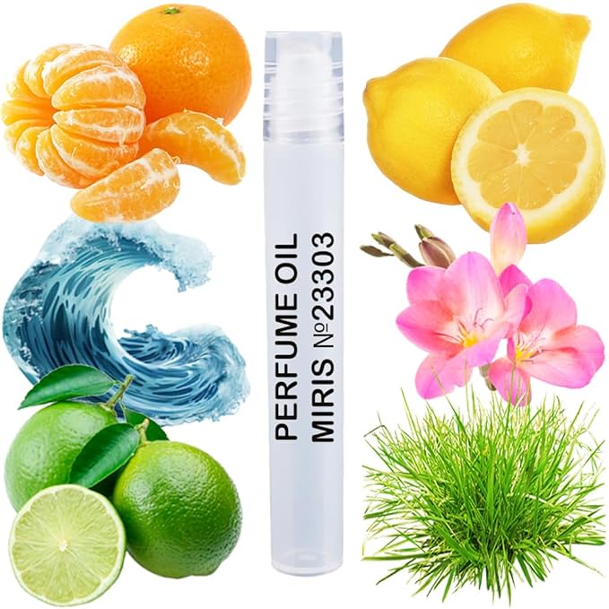 MIRIS No. 23303, Inspired by Happy, Long-Lasting Perfume Oil for Men Roll-On, Rollerball 0.34 Fl Oz / 10 ml
