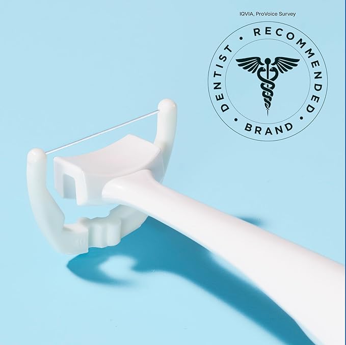 REACH Ultraclean Access Flosser Starter Kit, Unflavored, Plaque Remover for Teeth, for Hard to Reach Areas, Oral Care, PFAS Free, 1 Replaceable Flosser & 8 Refill Heads, 1 Pack