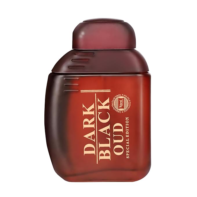 Hybrid & Company Dark Black Oud Subtle Mysterious Invigorating Subtle Scent Mens Perfume,3.4 Fl Oz