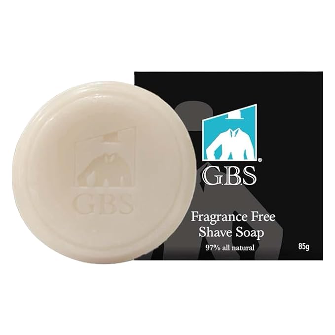 GENTS 97% All Natural Shave Soap Set for Men, Fragrance Free Shaving Soap with Shea Butter for Sensitive Skin