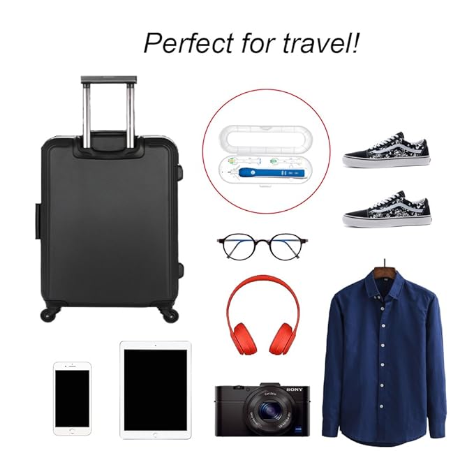 Nincha Portable Replacement Plastic Electric Toothbrush Travel Case for Oral-B Pro Series