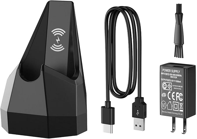 Charging Dock Replacement for Manscaped 4.0 Wireless Charging Stand Base, Charging Dock for Manscaped The Lawn Mower 4.0 Electric Groin Hair Trimmer Charger with 4.9FT USB Cable