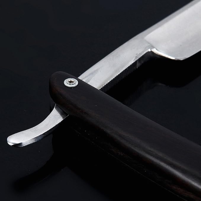 straight razor wooden scale vintage razor for men & barber shaving ready without stabilizer