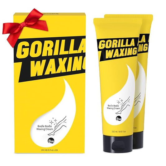 Gorilla Waxing Korean Hair Removal Cream for Women & Men, Depilatory Cream with Shea Butter, For Legs, Arms, Bikini & Underarms, Gentle Formula for Sensitive Skin, Korean Skin Care (2, 8.45 fl oz.)