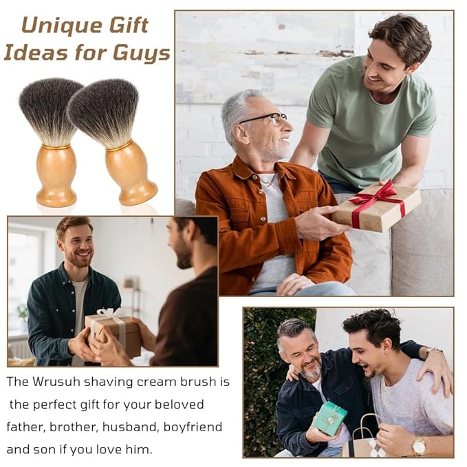Shaving Brush,Premium Shaving Brushes for Men, Professional Shaving Cream Brush-Soft Bristles for Smooth Shaves, Ideal Men’s Shave Brush for a Luxurious Grooming Experience