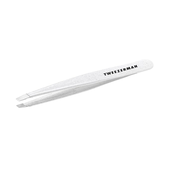 Tweezerman Exclusive Moon Dust Slant Tweezer - Hair Removal Tweezers, Stainless Steel