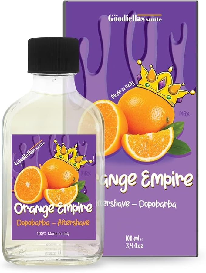 The Goodfellas' smile, Orange Empire (Orange & Citrus) Aftershave Lotion, Refreshes & Tones, 100ml, Made in Italy