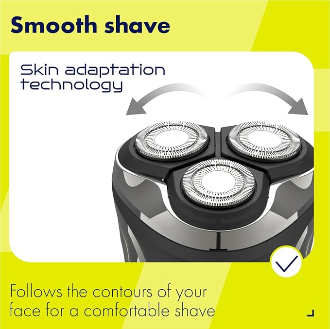 Electric Shaver for Men – TT Comfort Line 9, Wet Dry Waterproof, Rotary Triple Head, USB-C Rechargeable Electric Razor, 60 Min Runtime, Pop-Up Trimmer