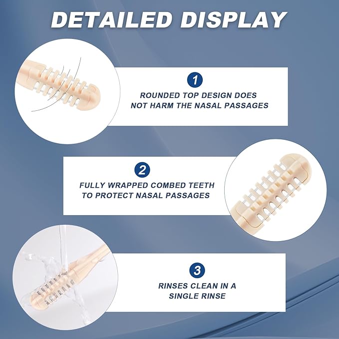 10 Pcs 2-in-1 Nasal Hair Cutter, Double Sided Nose Hair Knife, Nostril Hair Remover Tool, Portable Manual 360° Rotating Nose Hair Trimmer with Ear Picker for Women Men