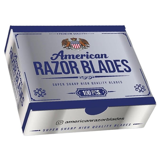 ABS Single Edge Razor Blades for Straight Razors and Shavettes – Barbershop-Quality Sharp, Smooth Shaving Refills – American Beauty Supply (Pack of 100e)