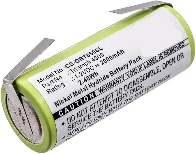 2000mAh Battery ，Compatible With Oral-B Triumph 4000 - High Capacity Replacement, Please Note Sizes