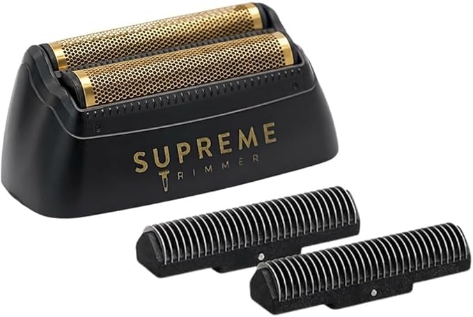 Supreme Trimmer Replacement Foil & Cutter SB63 | Hypoallergenic Foil for Crunch STF602 | Black