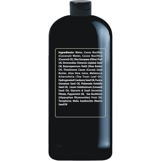 First Botany All Natural Body Wash - Fights Body Odor, Athlete’s Foot, Jock Itch, Nail Issues, Dandruff, Acne, Eczema, Shower Gel for Women & Men, Skin Cleanser -16 fl oz (Tea Tree Snail Mucin)