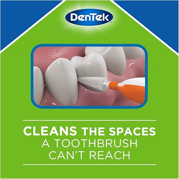 DenTek Easy Brush Dental Cleaners, Standard, 16 Count (Pack of 6)