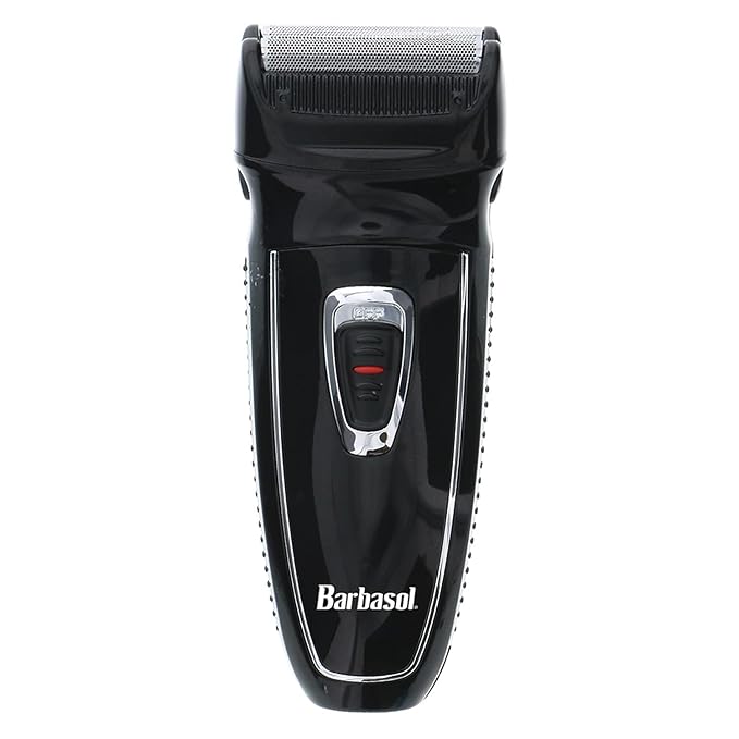 Barbasol Rechargeable Electric Foil Shaver with Stainless Steel Blades and Pop Up Trimmer