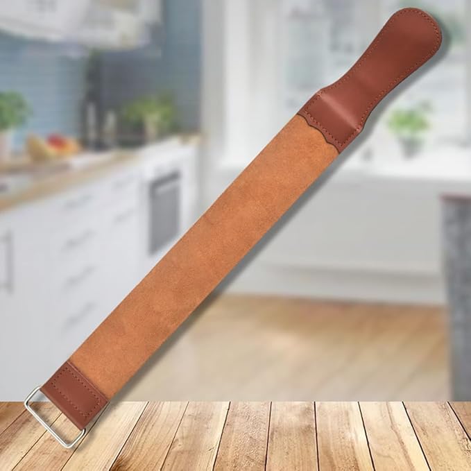 Sharpening Cloth Double-sided Straight Razor Strop for Hair Removal Barbering Stropping Leather for Razor