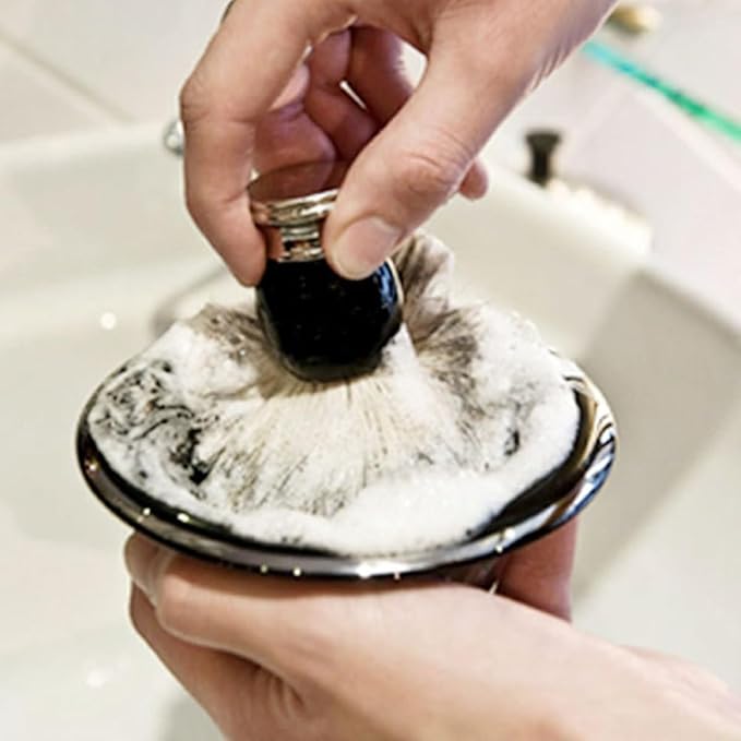 PRETYZOOM Reusable Stainless Steel Shaving Mug with Footed Shave Bowl 11cm Large Shaving Soap Bowl for Men Household Supplies