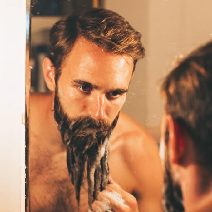 ZEUS Beard Wash Set for Men, Shampoo & Conditioner Duo with Green Tea & Essential Oils, Hydrates, Softens & Strengthens Beard Hair (Made in USA) Verbena Lime