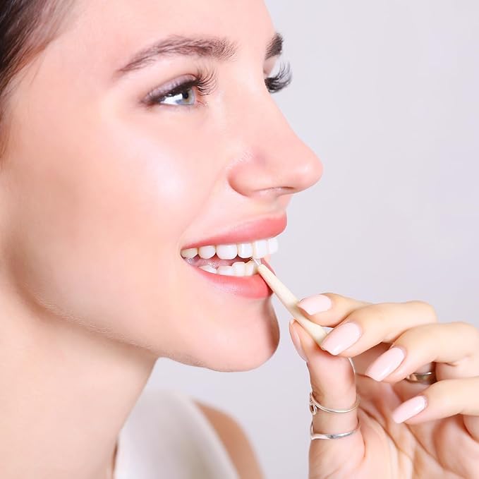 Bamboo Interdental Brushes, Between Teeth Cleaner Deep Clean Brush, 40 Count, Size 6, Large Gaps