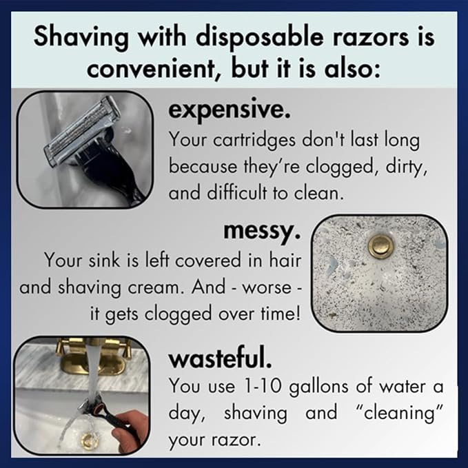 Razor Rinser, Razor Cleaner, Shaving Blades Cleaner, Applies to Most Hand Shavers, Quick Cleaning,Say Goodbye to Clogged and Dirty Sinks (MIX)
