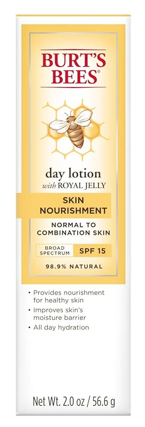 Burt's Bees Skin Nourishment Day Lotion with SPF 15 for Normal to Combination Skin, 2 Oz (Package May Vary)
