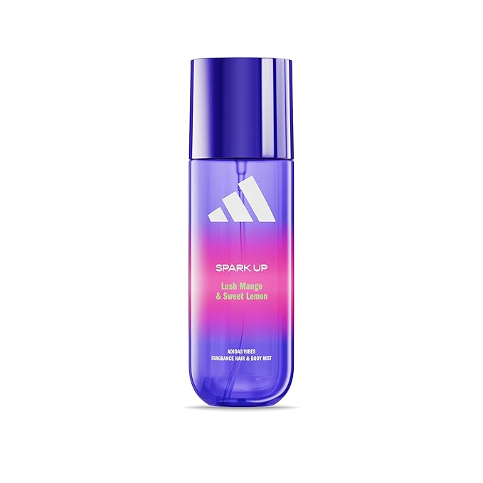 adidas Vibes Spark Up Fragrance Hair & Body Mist for Women, Mood-Boosting, Notes of Lush Mango & Sweet Lemon, For Any Occasion, 7.9oz