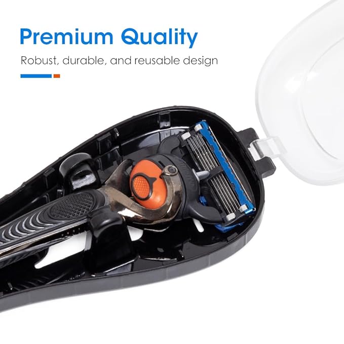 Nincha Manual Razor Travel Case Portable Plastic Manual Razor Trimmer Protector Black
