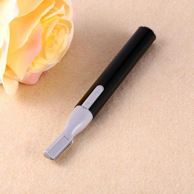 Keenso Women's Precision Eyebrow Trimmer, Multi-functional Hair Shaping Tool, Includes Guide Comb and Cleaning Brush, Safe and Gentle on Skin