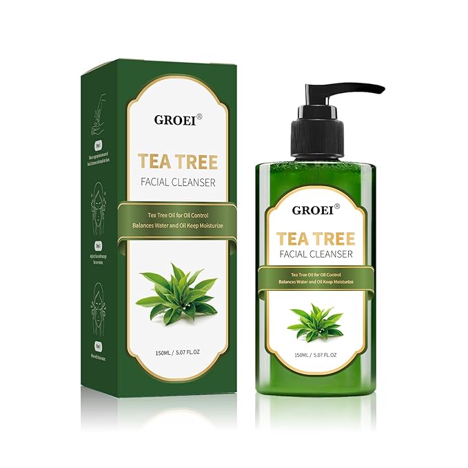 Tea Tree Facial Cleanser 150ml – Oil Control Face Wash with Vitamin – Refreshing Gel Cleanser for Combination & Oily Skin (1PC)