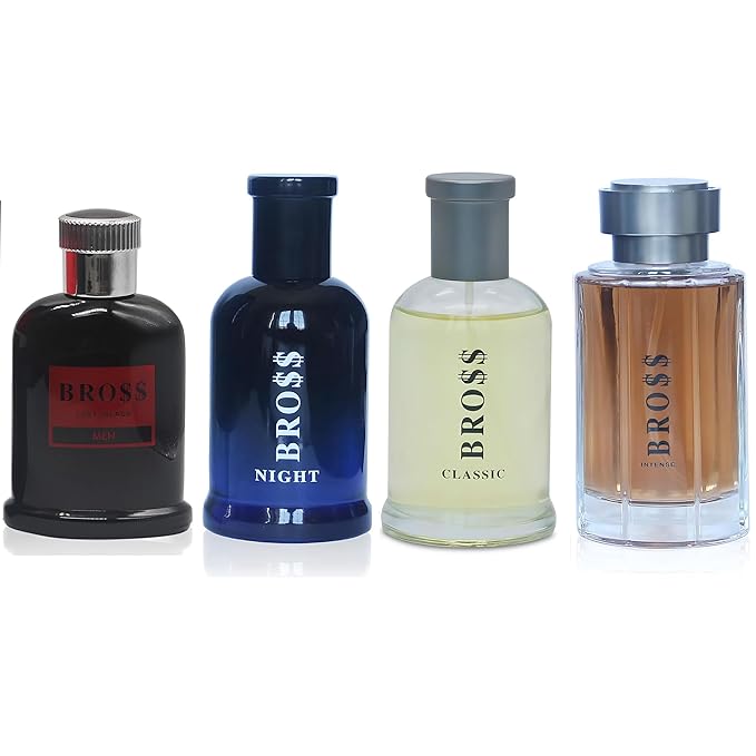 Men's Cologne Bro Set Wonderful Multi Scent Eau de Toilette Natural Spray Men's Perfume For all Day Used 100ML Each Bottle(4 PCS)