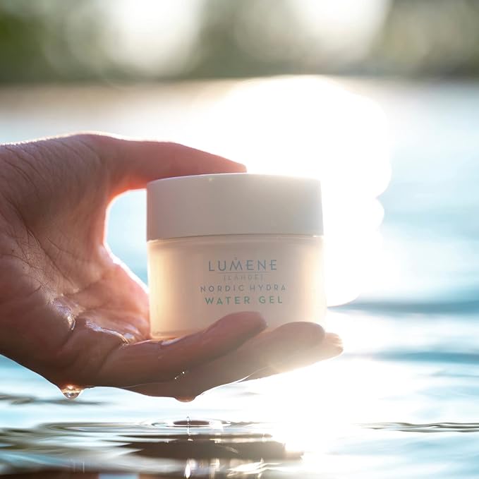Lumene Nordic Hydra [Lahde] Water Gel - Hyaluronic Acid Gel Moisturizer - Shine Free, All Day Hydration Face Moisturizer - Niacinamide Moisturizer for Oily Skin (1.7 fl oz)