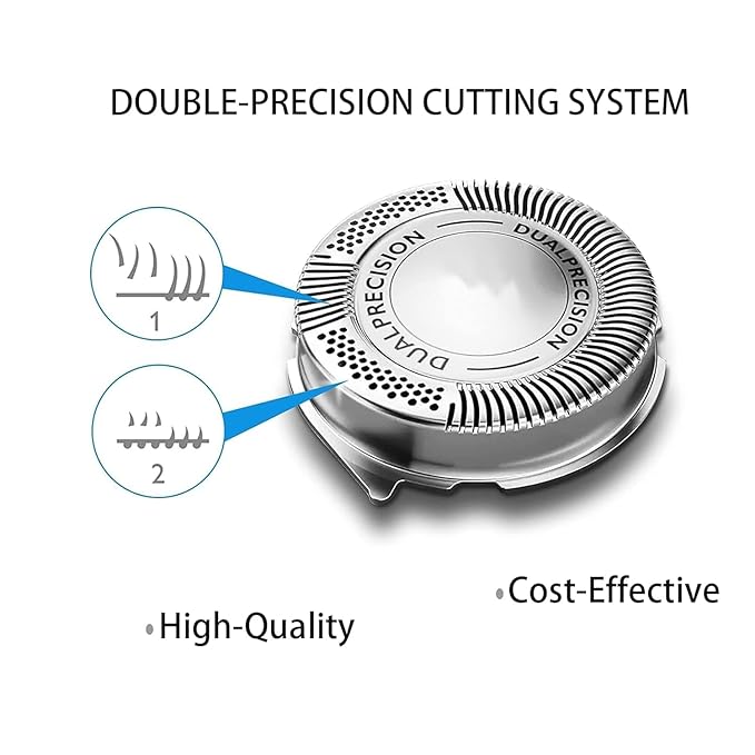 Upgrade HQ8 Replacement Blade for Philipss Norelcos Replacement Razor Blades Aquatec Shavers HQ8 Replacement Razor Blades Compatible with Shavers AT810 AT880 PT720 AT815 HQ8505 Heads, 6PACK