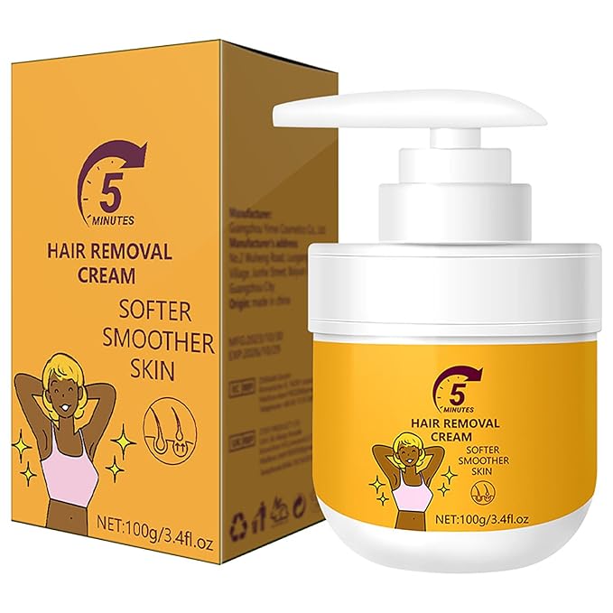 Hair Removal Cream for Men & Women, Depilatory Cream for Sensitive Skin & Intimate Areas with Vitamin E, Hair Removal for Body Legs Arms Underarms Bikini Fast Gentle and Soothing 3.4 FL.OZ