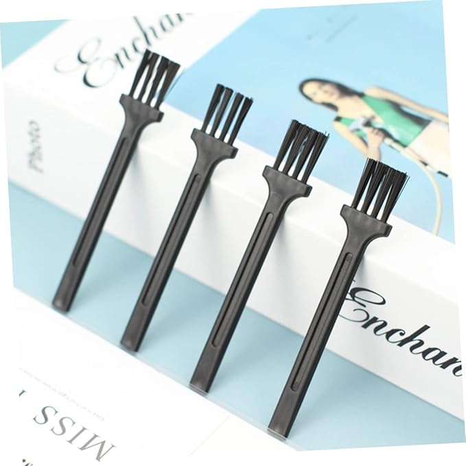 Angoily 90pcs Professional Beard Razor Cleaning Brush Mini Gap Plastic for Keyboard Fans Car Dashboard Shaver
