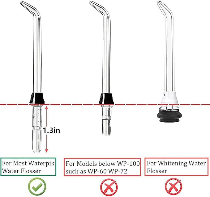 Replacement Heads for WaterPik Water Flosser, Replacement Tips Compatible with Water pik Oral Irrigators Accessories, 5 Classic Jet Tips (Assorted Colors, Random Delivery)