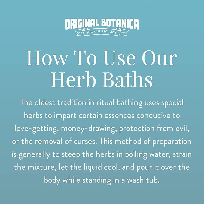Original Botanica Good Luck Herb Bath Spiritual Cleansing Body Wash Ritual Negative Energy Protection Herb Purification Attract Good Luck Prosperity Attraction