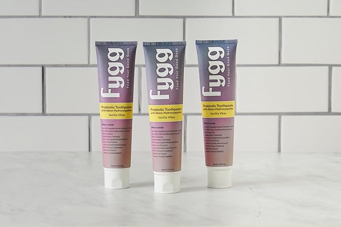 Fygg Nano Hydroxyapatite Toothpaste (Vanillia Vibes) | Vanilla Tooth Paste with Prebiotics (4 Oz) | Natural & Fluoride-Free | Proprietary Enamel Remineralizing & Repair | Dentist Formulated