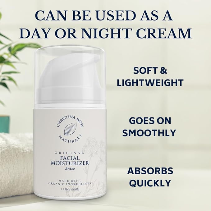 Christina Moss Naturals Original Moisturizer, Natural and Organic Ingredients, Gentle, No Toxic Chemicals