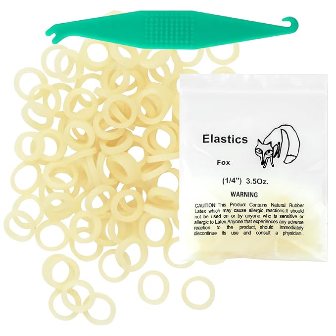 Orthodontic Rubber Bands for Braces 1/4'' Light 3.5 oz, 100 Pcs Dental Intraoral Elastic Bands