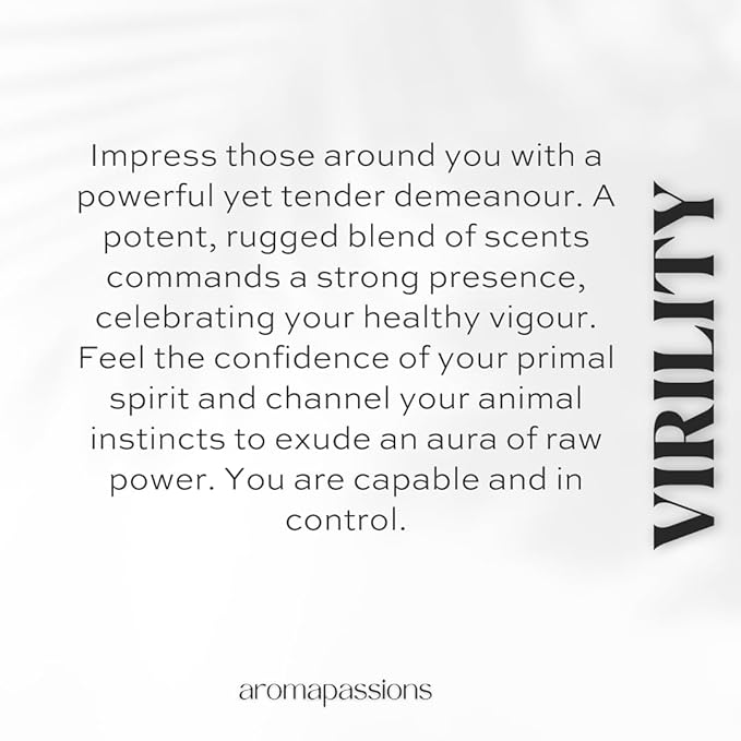 aromapassions VIRILITY | Inspired by ANTAEUS | Pheromone Perfume for Men | Extrait De Parfum | Long Lasting Dupe Clone Cologne | Perfume De Hombre | (30 ml / 1 Fl Oz)