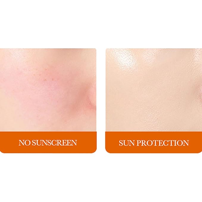 50g Lightweight Sunscreen for Face and Body Hydrating Sun Cream with UVA UVB Protection Non Sticky Formula for All Day Use Orange One Size
