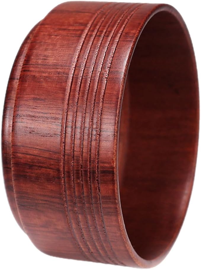 ARTIBETTER Wooden Shaving Bowl for Men Reusable Shave Mug with Vintage Oak Design Sturdy Shaving Soap Bowl for Thick Foam Grooming Tool at Home