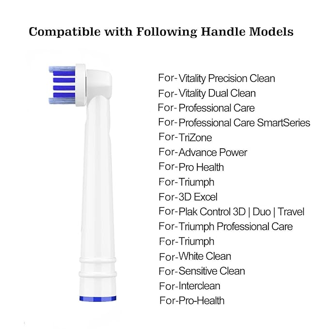 Replacement Toothbrush Heads Compatible with Oral B Braun, 8 Pack Professional Electric Toothbrush Heads Brush Heads Refill for Oral-B 7000/Pro 1000/9600/ 500/3000/8000