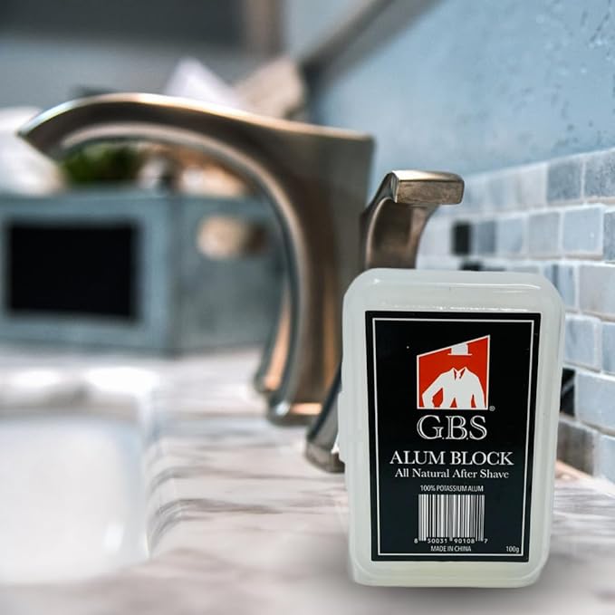 G.B.S Pack of 100 Extremely Sharp Blades and Alum Block